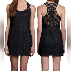 Abercrombie & Fitch Navy Blue Lace Racerback Mini Dress